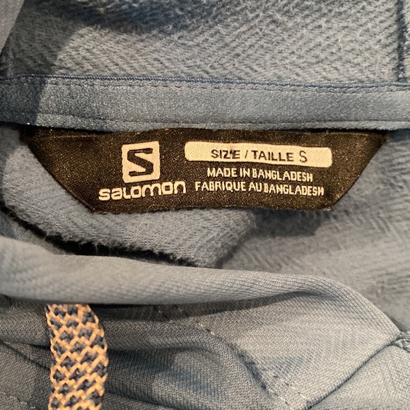 Womens Salomon comet mid hoodie kangaroo workout warm gear tech ski - Picture 10 of 15